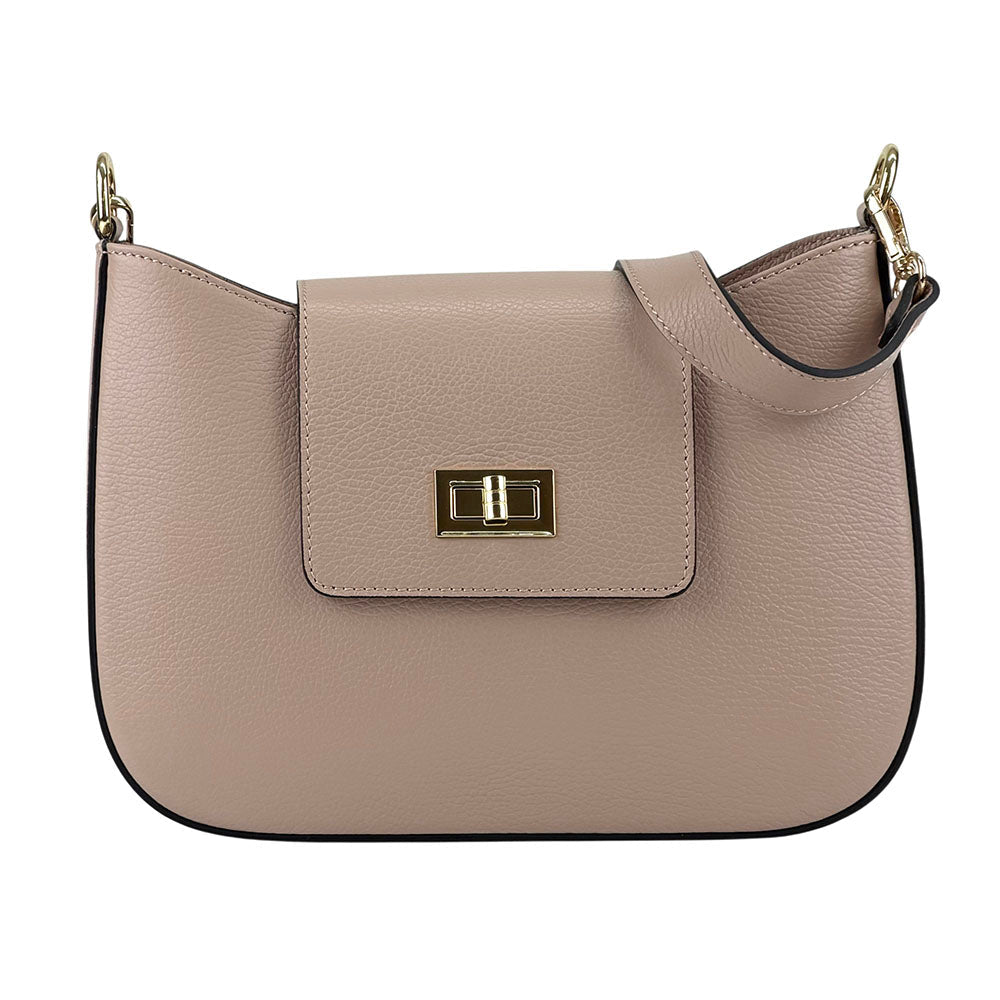Costanza Structured Leather Shoulder Bag - Leather Italiano
