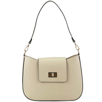 Costanza Structured Leather Shoulder Bag - Leather Italiano