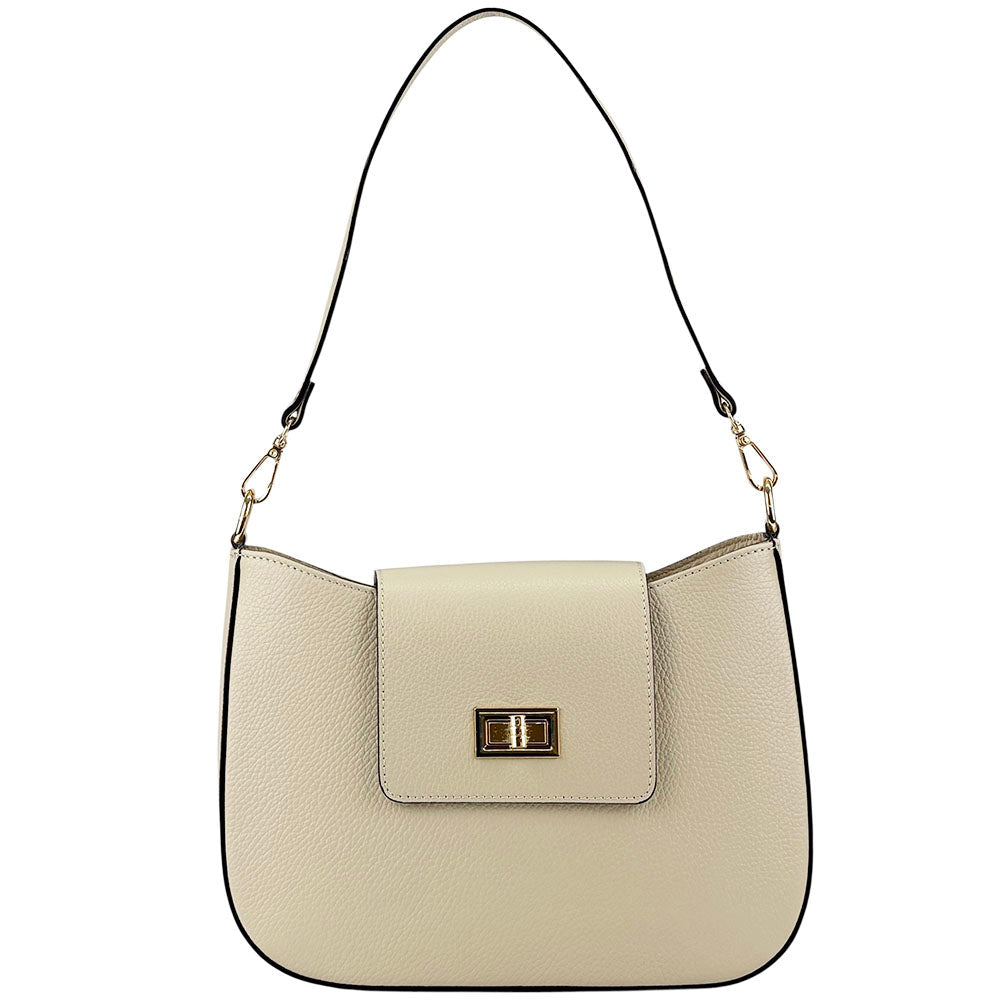 Costanza Structured Leather Shoulder Bag - Leather Italiano
