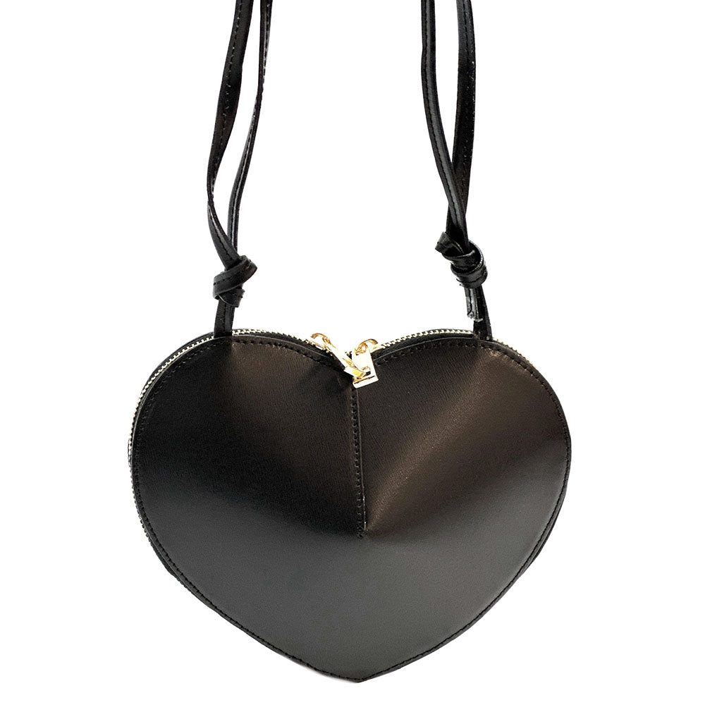 Cuoretta Mini Heart - Shaped Leather Crossbody Bag - Leather Italiano