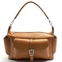 Delvira Pocket Cow Leather Shoulder Bag - Leather Italiano