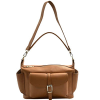 Delvira Pocket Cow Leather Shoulder Bag - Leather Italiano