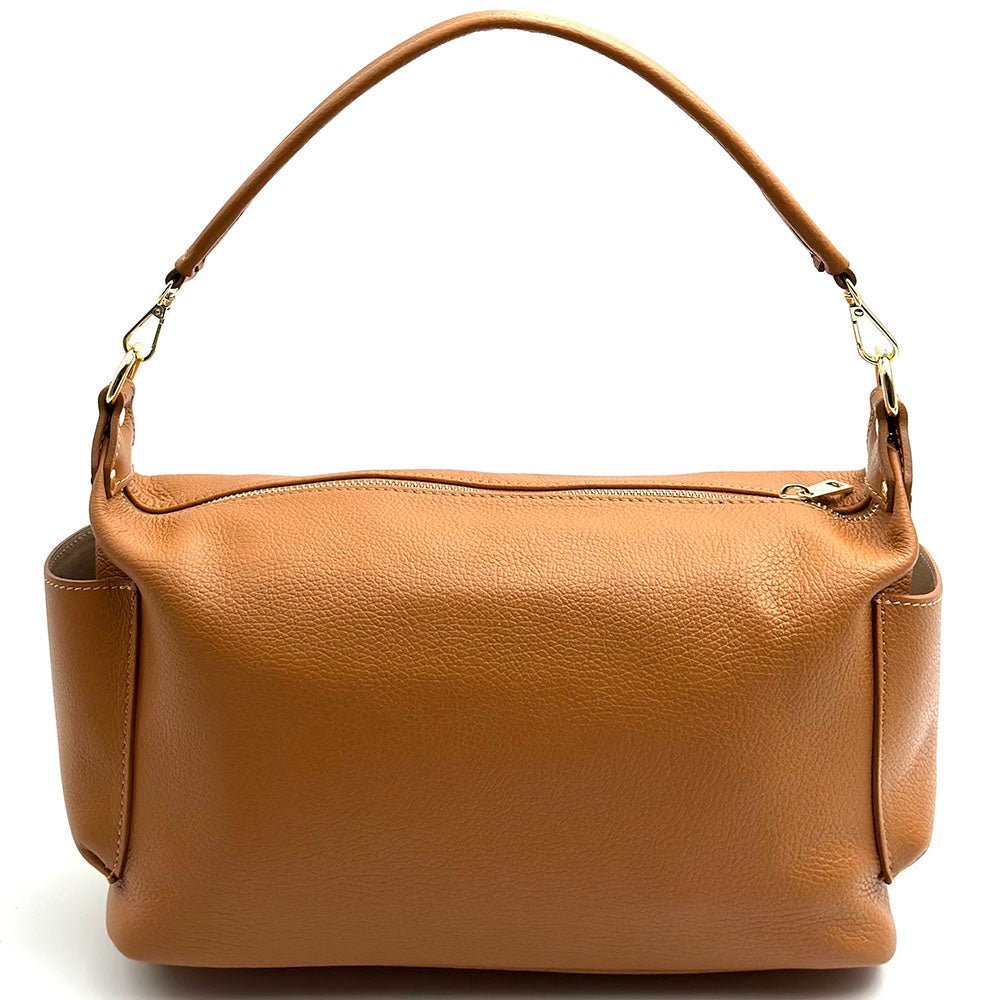 Delvira Pocket Cow Leather Shoulder Bag - Leather Italiano