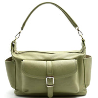 Delvira Pocket Cow Leather Shoulder Bag - Leather Italiano