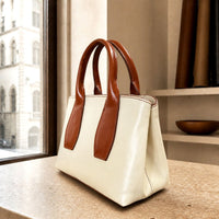 Diletta Compact Italian Leather Satchel Bag - Leather Italiano