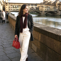 Diletta Compact Italian Leather Satchel Bag - Leather Italiano