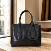 Diletta Compact Italian Leather Satchel Bag - Leather Italiano