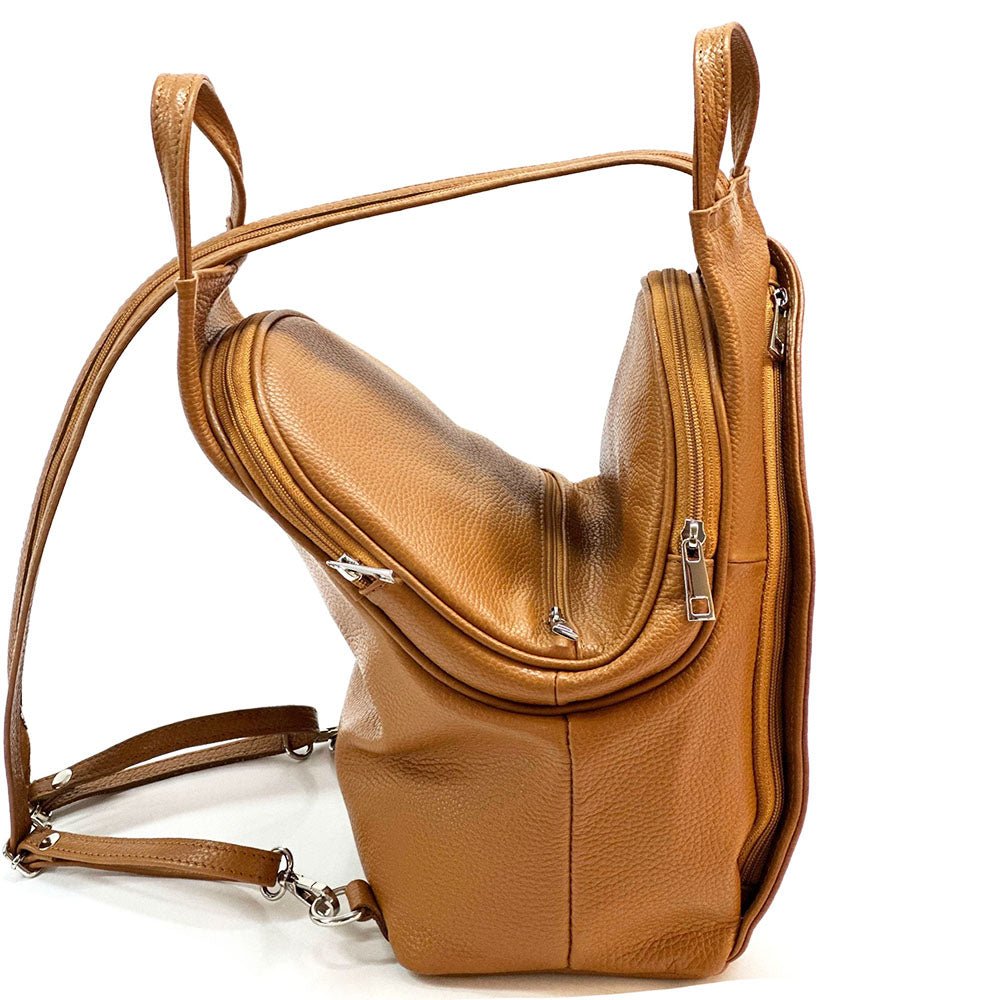 Dina Cow Leather Backpack Versatile and Stylish - Leather Italiano