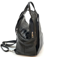 Dina Cow Leather Backpack Versatile and Stylish - Leather Italiano