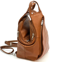 Dina Cow Leather Backpack Versatile and Stylish - Leather Italiano