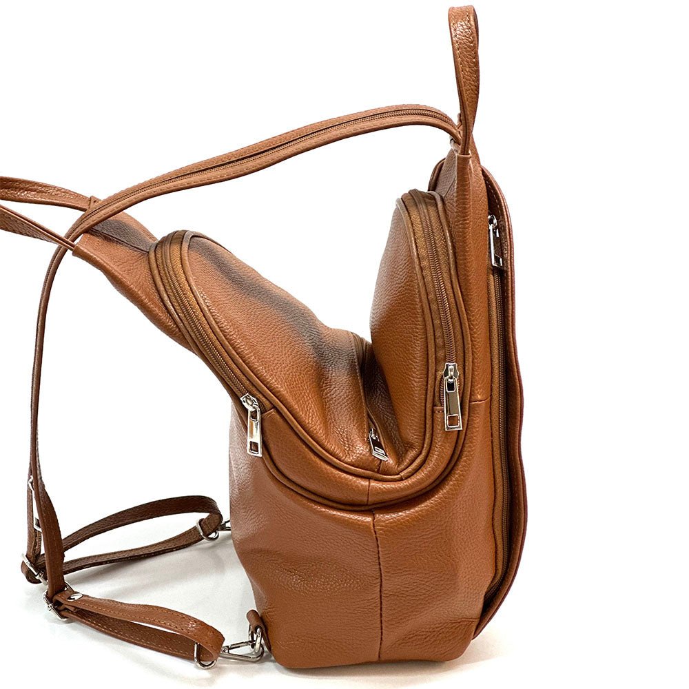 Dina Cow Leather Backpack Versatile and Stylish - Leather Italiano