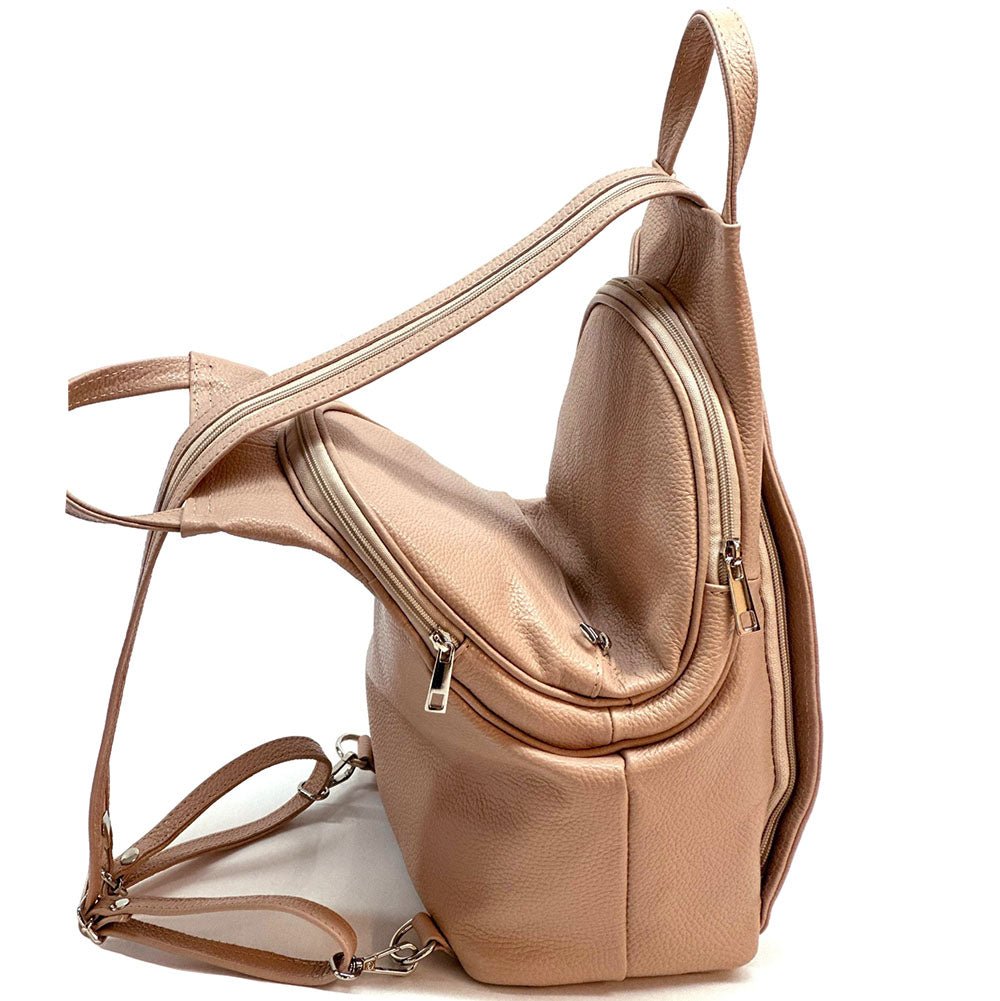 Dina Cow Leather Backpack Versatile and Stylish - Leather Italiano