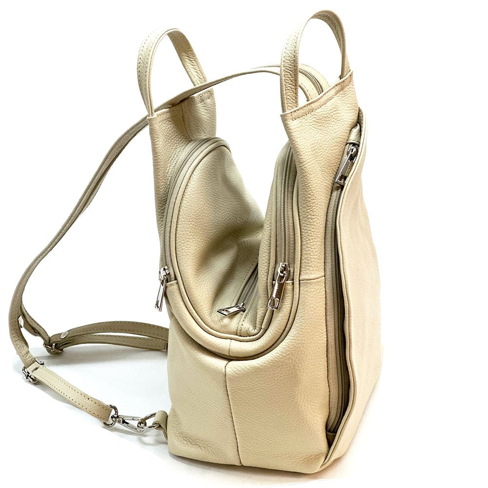 Dina Cow Leather Backpack Versatile and Stylish - Leather Italiano