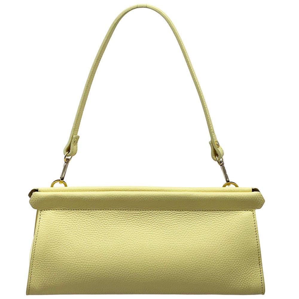 Eliora Italian Cow Leather Convertible Baguette Bag - Leather Italiano