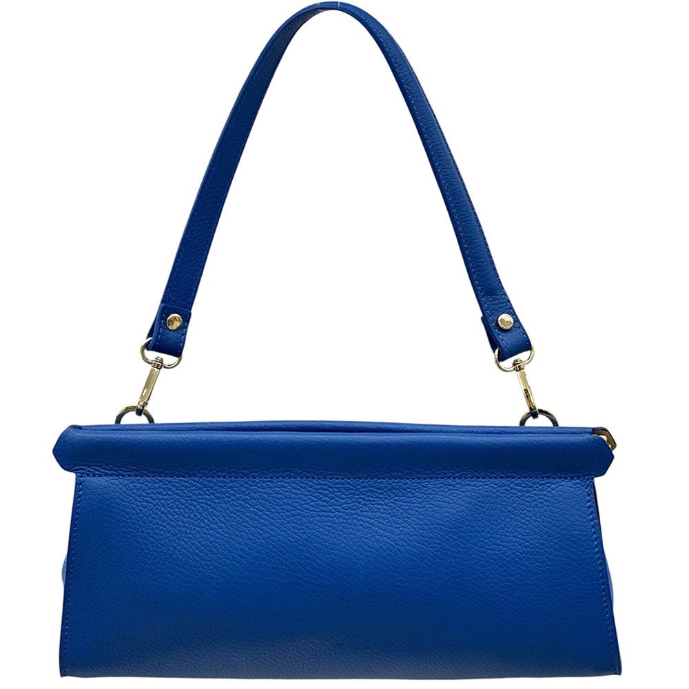 Eliora Italian Cow Leather Convertible Baguette Bag - Leather Italiano