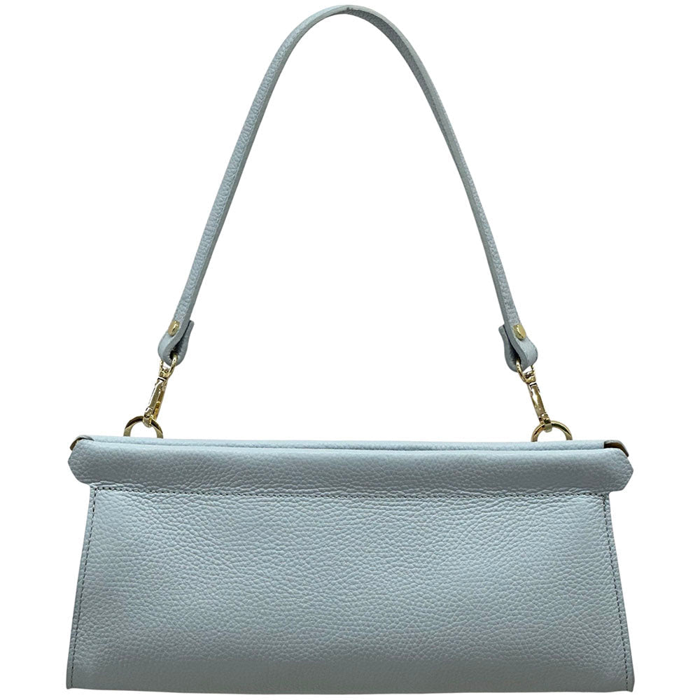 Eliora Italian Cow Leather Convertible Baguette Bag - Leather Italiano
