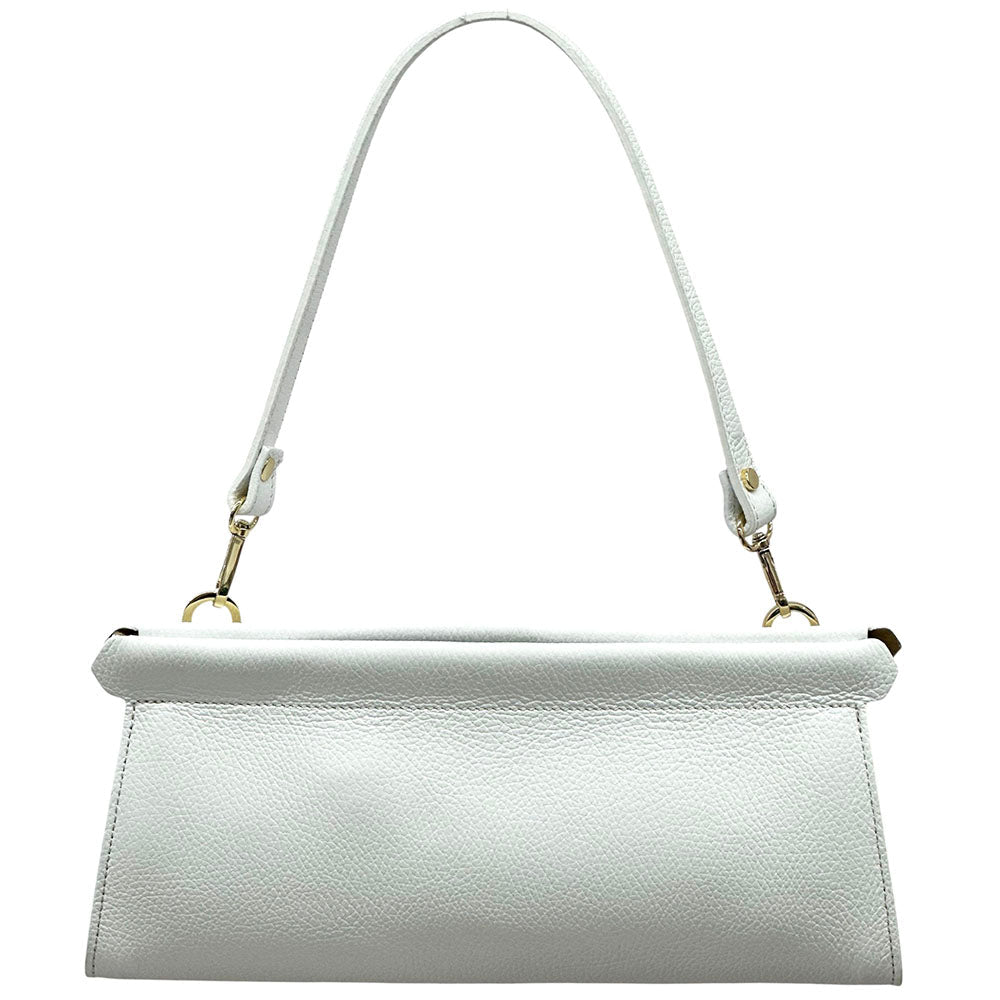 Eliora Italian Cow Leather Convertible Baguette Bag - Leather Italiano
