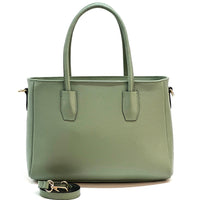 Elisenta Italian Leather Bag – Elegant Structured Handbag for Women - Leather Italiano