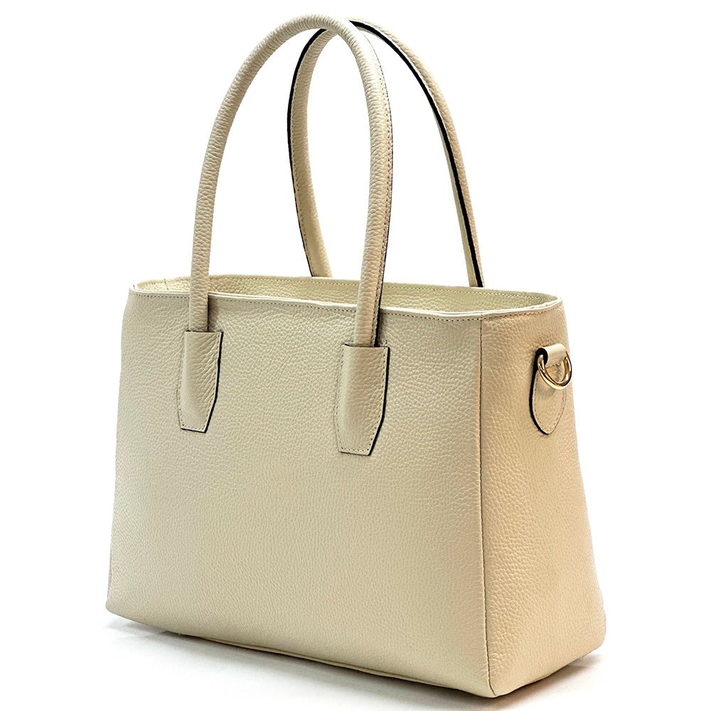Elisenta Italian Leather Bag – Elegant Structured Handbag for Women - Leather Italiano