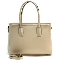 Elisenta Italian Leather Bag – Elegant Structured Handbag for Women - Leather Italiano