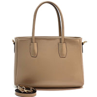 Elisenta Italian Leather Bag – Elegant Structured Handbag for Women - Leather Italiano