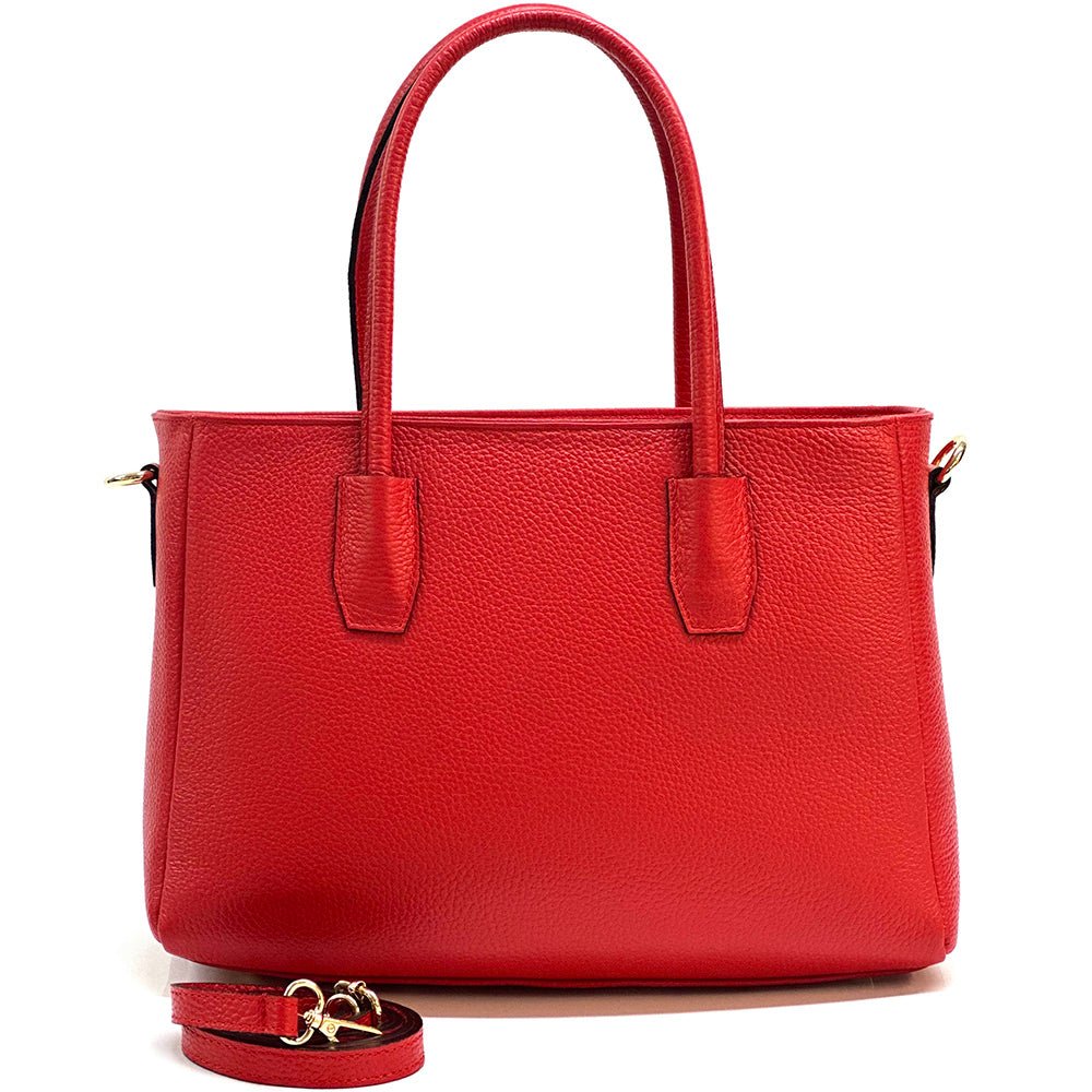Elisenta Italian Leather Bag – Elegant Structured Handbag for Women - Leather Italiano