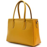 Elisenta Italian Leather Bag – Elegant Structured Handbag for Women - Leather Italiano