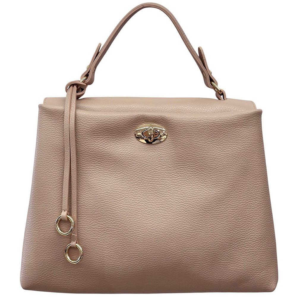 Elowen Italian Leather Top Handle Handbag - Leather Italiano