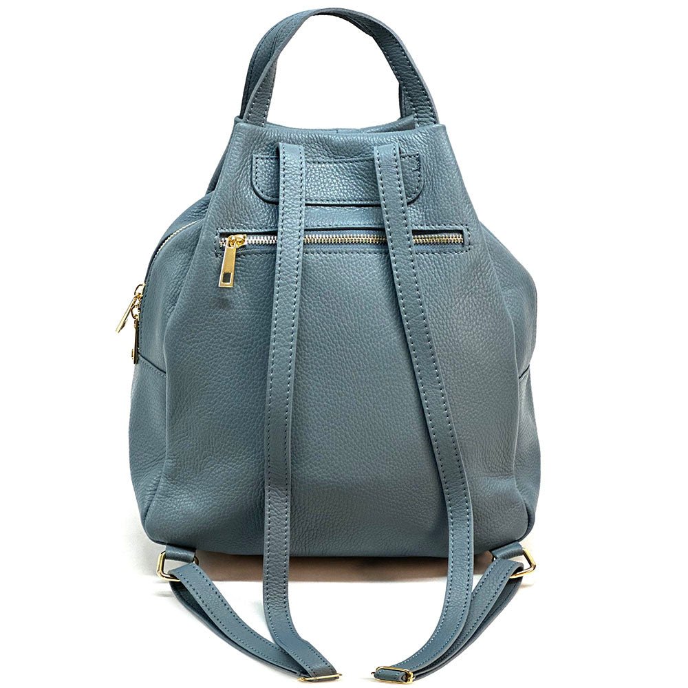Elva Italian Pebbled Leather Backpack – Women’s Elegant Everyday Bag (Handmade in Florence) - Leather Italiano