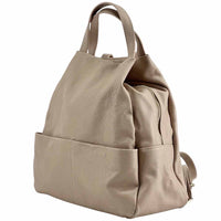 Elva Italian Pebbled Leather Backpack – Women’s Elegant Everyday Bag (Handmade in Florence) - Leather Italiano