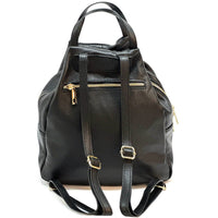Elva Italian Pebbled Leather Backpack – Women’s Elegant Everyday Bag (Handmade in Florence) - Leather Italiano