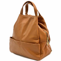 Elva Italian Pebbled Leather Backpack – Women’s Elegant Everyday Bag (Handmade in Florence) - Leather Italiano