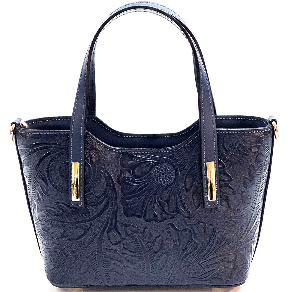 Emily Flora Cow Leather Handbag - Leather Italiano