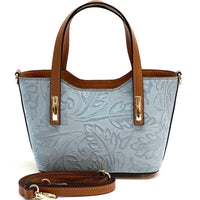 Emily Flora Cow Leather Handbag - Leather Italiano