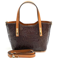 Emily Flora Cow Leather Handbag - Leather Italiano