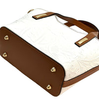Emily Flora Cow Leather Handbag - Leather Italiano