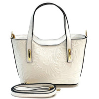 Emily Flora Cow Leather Handbag - Leather Italiano
