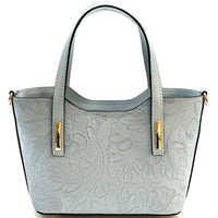 Emily Flora Cow Leather Handbag - Leather Italiano