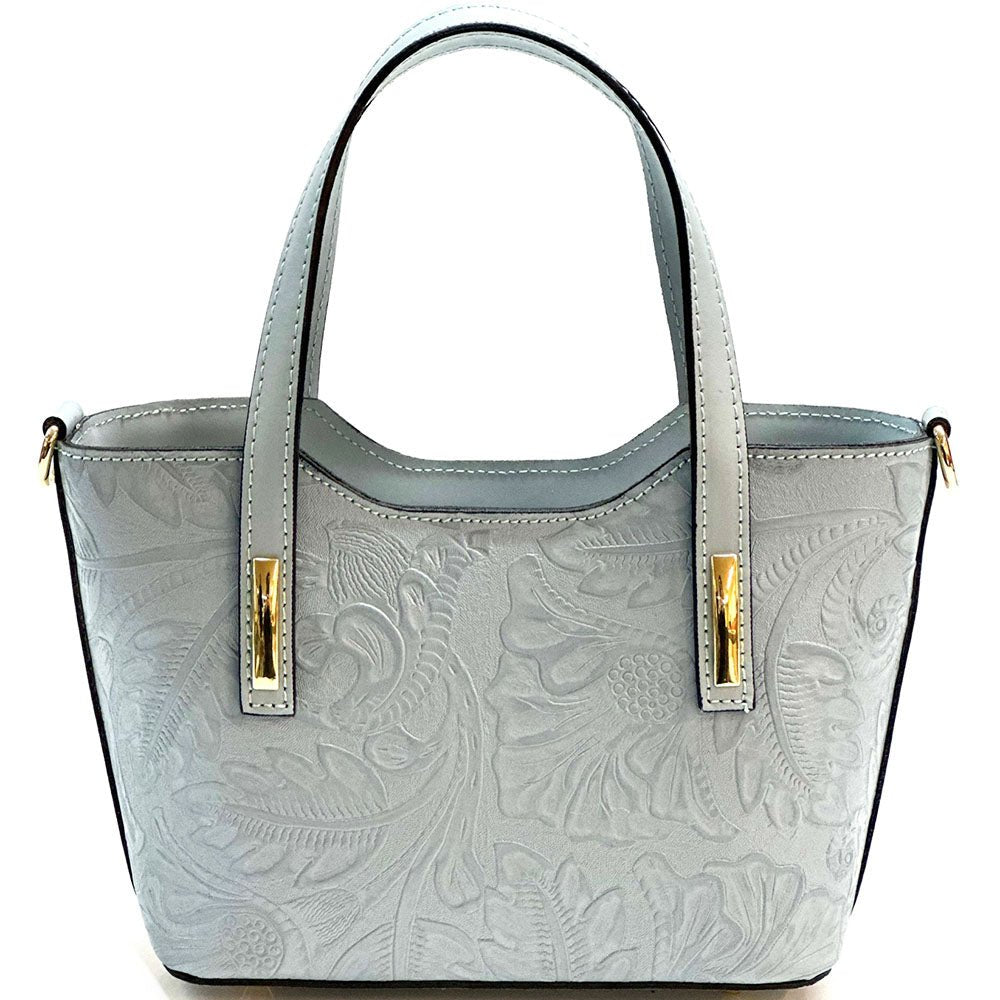 Emily Flora Cow Leather Handbag - Leather Italiano