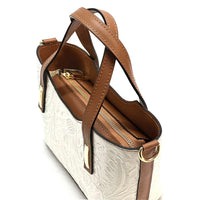 Emily Flora Cow Leather Handbag - Leather Italiano