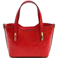 Emily Flora Cow Leather Handbag - Leather Italiano