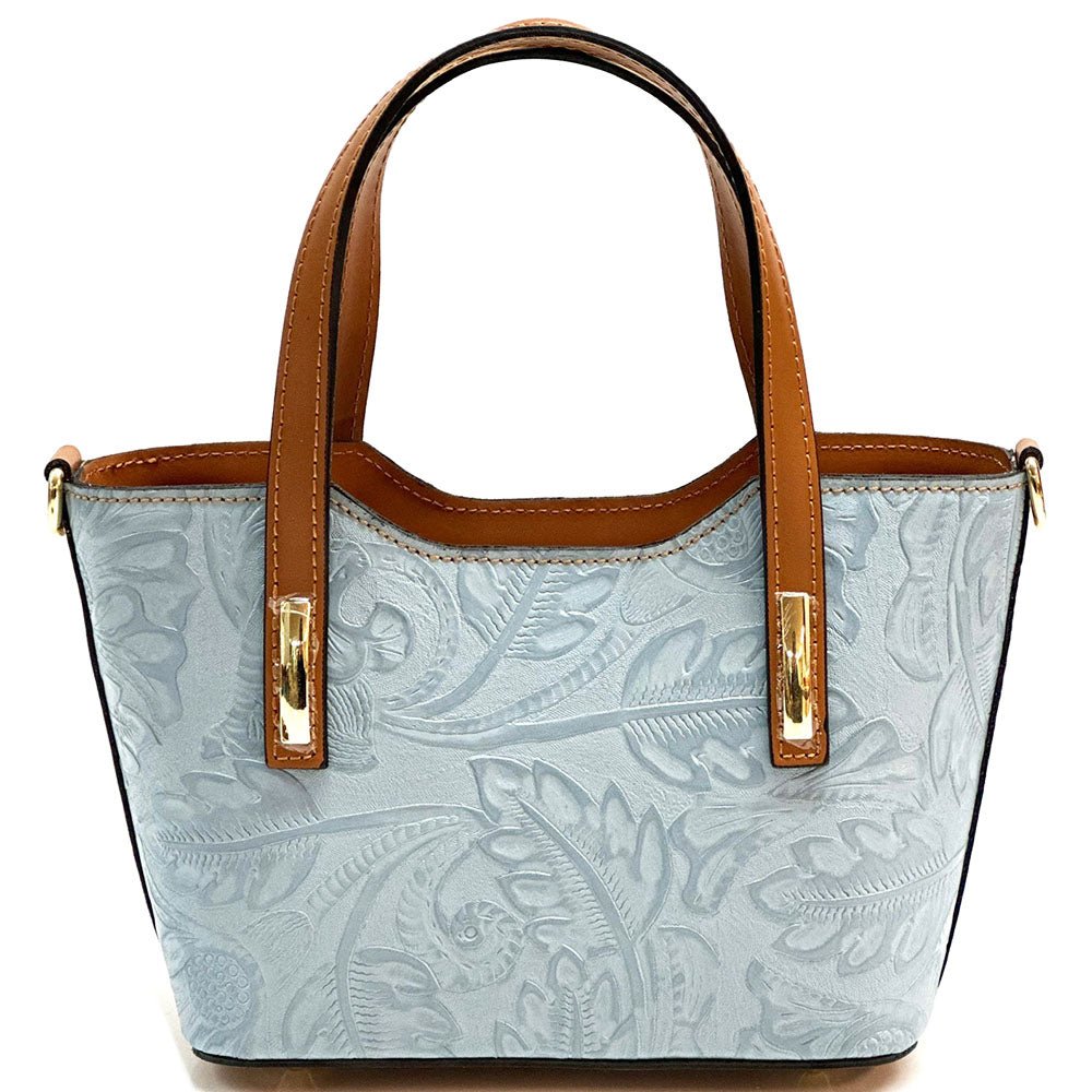 Emily Flora Cow Leather Handbag - Leather Italiano