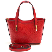 Emily Flora Cow Leather Handbag - Leather Italiano