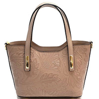 Emily Flora Cow Leather Handbag - Leather Italiano