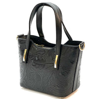 Emily Flora Cow Leather Handbag - Leather Italiano