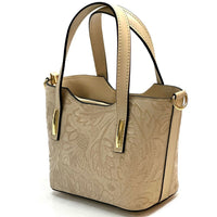 Emily Flora Cow Leather Handbag - Leather Italiano