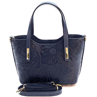 Emily Flora Cow Leather Handbag - Leather Italiano
