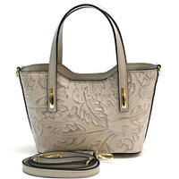 Emily Flora Cow Leather Handbag - Leather Italiano