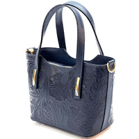 Emily Flora Cow Leather Handbag - Leather Italiano