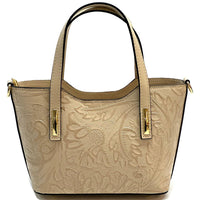 Emily Flora Cow Leather Handbag - Leather Italiano